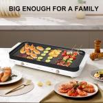 AEWHALE Double Burner Electric Hot Plate with Griddle