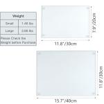 Hacaroa 4 Pack Non-Slip Tempered Glass Cutting Boards