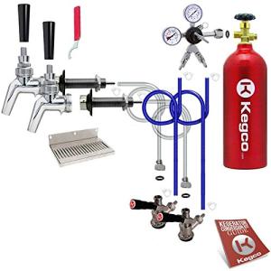 Kegco 2-Tap Stainless Steel Kegerator Kit