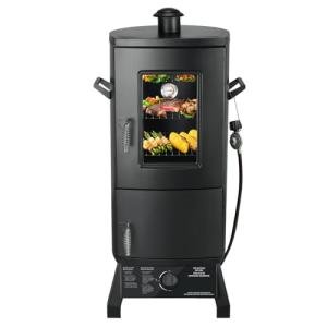 Vertical Propane Smoker with 3 Removable Shelves