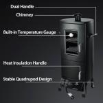 Vertical Propane Smoker with 3 Removable Shelves