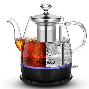 Topwit BPA-Free Glass Electric Kettle with Infuser