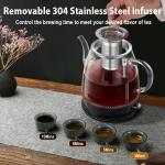 Topwit BPA-Free Glass Electric Kettle with Infuser