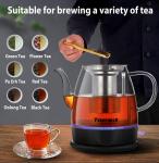 Topwit BPA-Free Glass Electric Kettle with Infuser