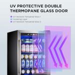 37-Bottle Stainless Steel Wine Cooler Refrigerator