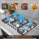 30-Inch Built-In Gas Cooktop with Griddle