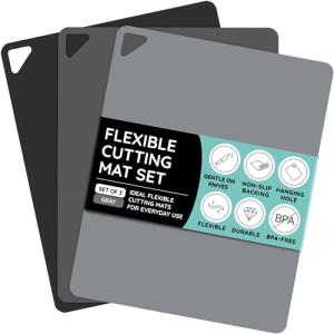 Flexible Plastic Cutting Board Set of 3