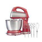 Hamilton Beach 6-Speed Stand and Hand Mixer, Red