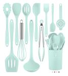 12-Piece Silicone Cooking Utensils Set with Holder