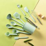 12-Piece Silicone Cooking Utensils Set with Holder