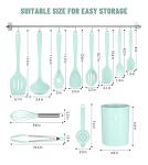 12-Piece Silicone Cooking Utensils Set with Holder
