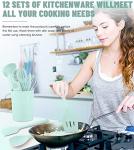 12-Piece Silicone Cooking Utensils Set with Holder