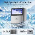 200lbs Under Counter Stainless Steel Ice Maker