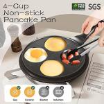 KRETAELY Nonstick 4-Cup Pancake Maker Griddle