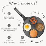 KRETAELY Nonstick 4-Cup Pancake Maker Griddle