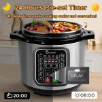 CAZACHEF 8qt Multi-Functional Pressure Cooker