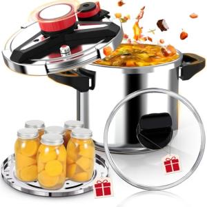 12 Quart Stainless Steel Pressure Cooker with Locking Lid