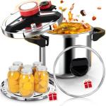 12 Quart Stainless Steel Pressure Cooker with Locking Lid