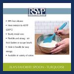 Turquoise Silicone Spatula Spoon - 11" Heat Resistant