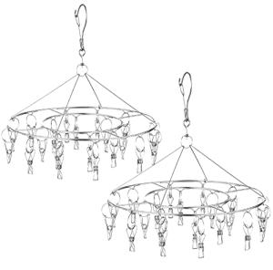 Double Stainless Steel Drying Rack with Clips