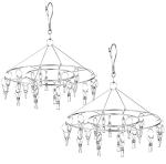 Double Stainless Steel Drying Rack with Clips