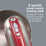 Hamilton Beach 6-Speed Stand and Hand Mixer, Red