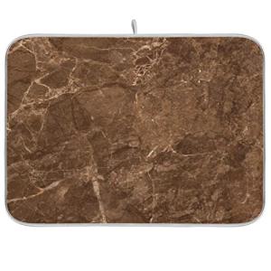 Brown Marble Dish Drainer Mat 16 x 18