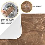 Brown Marble Dish Drainer Mat 16 x 18