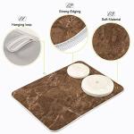 Brown Marble Dish Drainer Mat 16 x 18