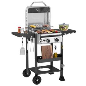 R.W.FLAME 2-Burner Propane Gas Grill for BBQ