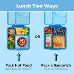 OmieBox Insulated Bento Box for Kids - Blue