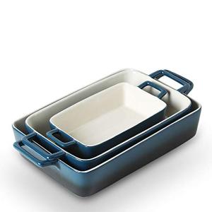 KOOV 3-Piece Ceramic Bakeware Set in Blue