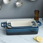 KOOV 3-Piece Ceramic Bakeware Set in Blue