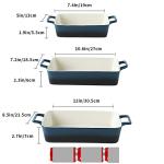 KOOV 3-Piece Ceramic Bakeware Set in Blue