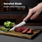 PAUDIN 8-Piece Steak Knife Set with Serrated Blades