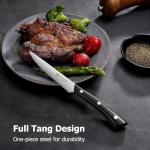 PAUDIN 8-Piece Steak Knife Set with Serrated Blades