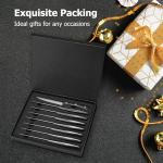 PAUDIN 8-Piece Steak Knife Set with Serrated Blades