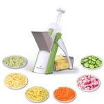 Safe Mandoline Slicer with Adjustable Thickness and Chopper