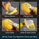 KITCHENDAO 4-in-1 Lemon Zester Tool