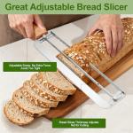 Adjustable Bread Slicer with Thickness Guide