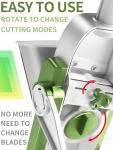 Safe Mandoline Slicer with Adjustable Thickness and Chopper