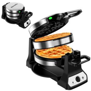 1400W Belgian Waffle Maker with Rotating Plates