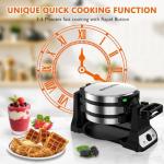 1400W Belgian Waffle Maker with Rotating Plates