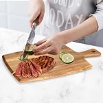 Acacia Wood Cutting Board with Handle, 17" x 10