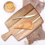 Acacia Wood Cutting Board with Handle, 17" x 10