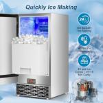 120 LBS Commercial Ice Maker with Cold Bin