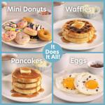 3 in 1 Mini Breakfast Maker for Waffles, Donuts, Eggs