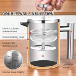 FrutPunch 17oz French Press with Built-in Scale