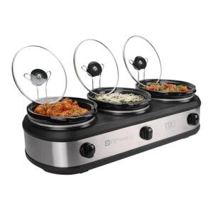TRU Triple Buffet Server with 3 Crock Inserts