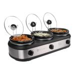 TRU Triple Buffet Server with 3 Crock Inserts